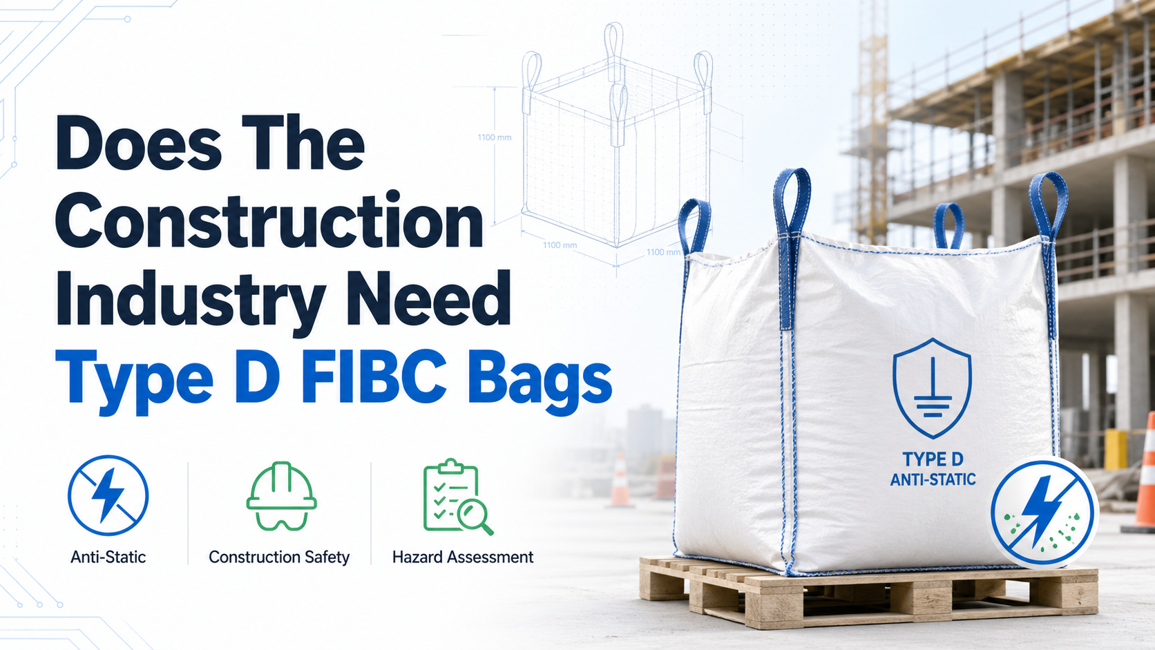 A indústria da construção precisa de sacos FIBC tipo D?