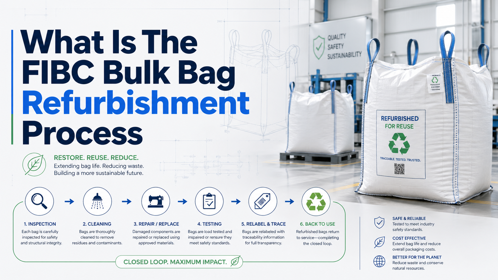 O que é o processo de renovação de big bag FIBC?